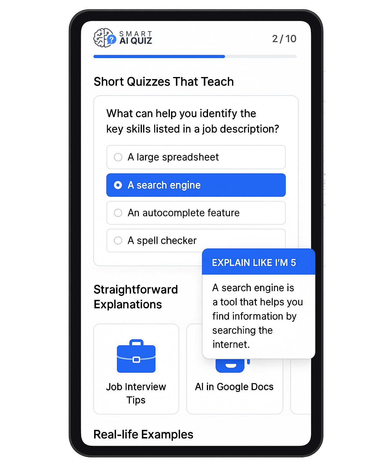 AI Learning Features